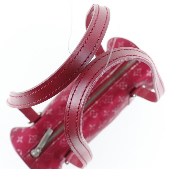 LOUIS VUITTON Little papillon Handbag Red Monogram satin Women - Picture 5 of 9